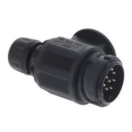 12V 13 PIN Euro Plug Only for Towing Electrics 15mm Grommet Hole – Black