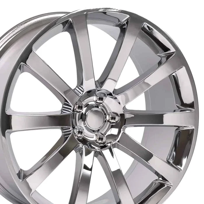 20×9 Wheel Fits Dodge, Chrysler – 300 SRT Style Chrome Rim, Hollander 2253 – SET