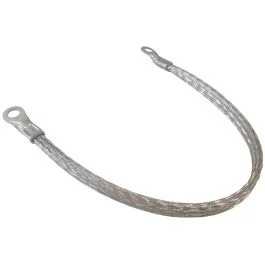 375mm Round Tinned Copper Bonding Strap – 24/9/0.30mm 110A – Each