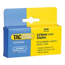 53 Light-Duty Staples 8mm (Type JT21, A) Pack 2000 by Tacwise – 335