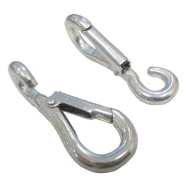 63mm x 6mm (2½”) Spring Hook to Crue, Zinc Plated (pack of 2)