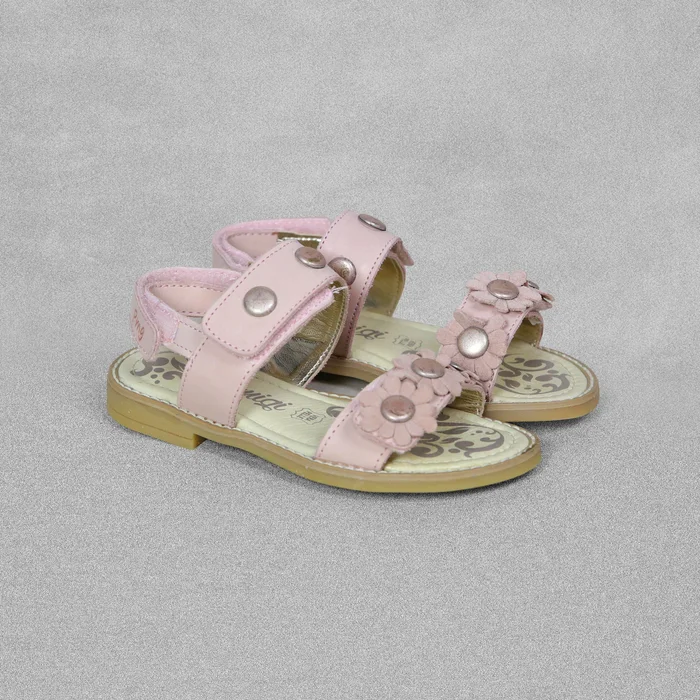‘Primigi’ Girls Pale Pink Sandals with Velcro Straps – UK Size 6 / EU 39