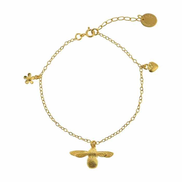Alex Monroe Baby Bee Bracelet in Gold