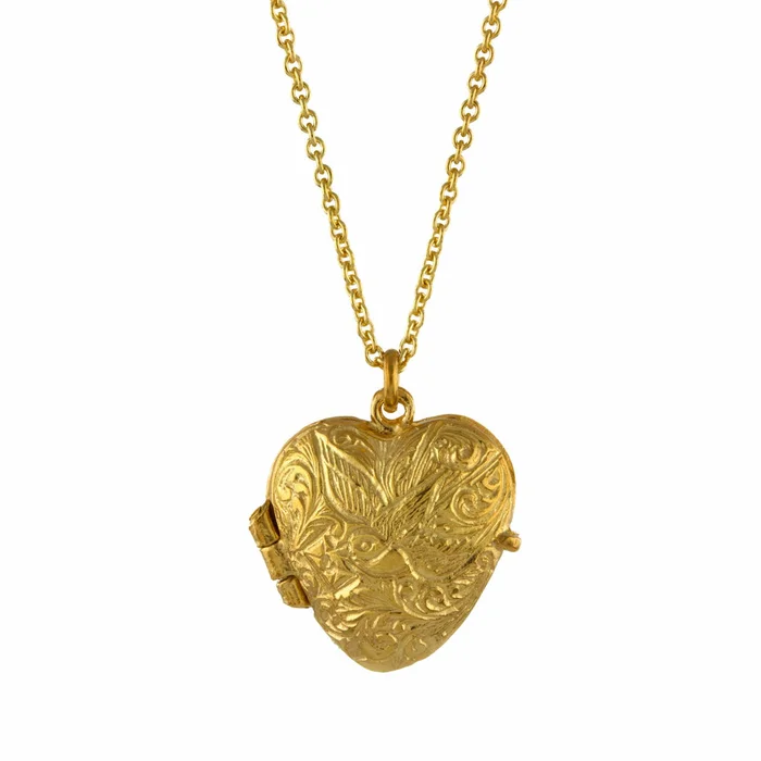 Alex Monroe Victoriana Keepsake Heart Locket in Gold