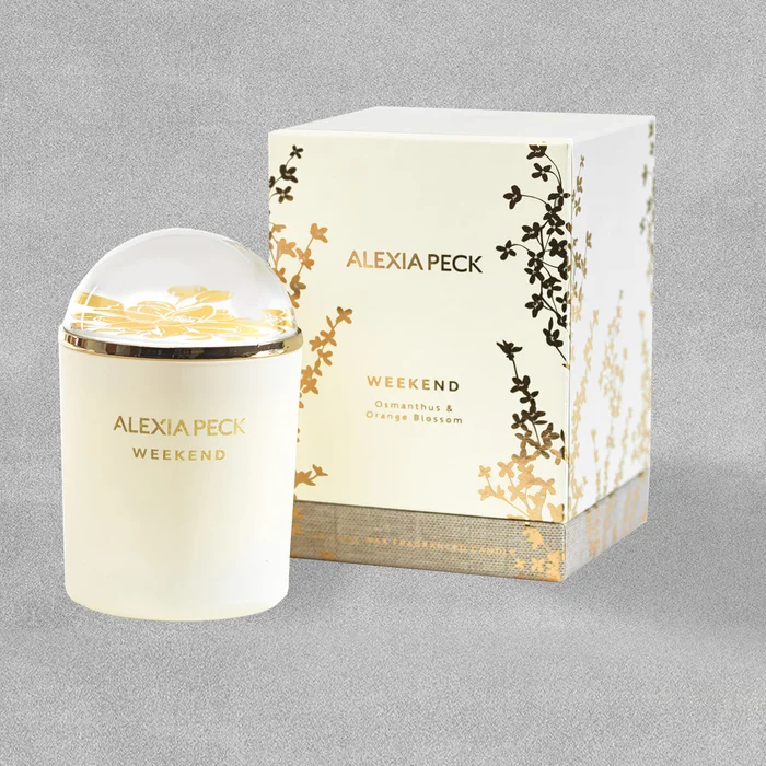 Alexia Peck ‘Weekend’ Osmanthus & Orange Blossom Candle and Paperweight
