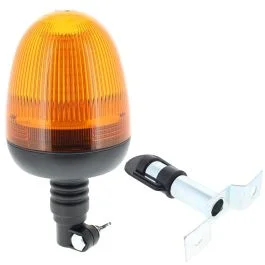 Amber LED Medium Flexi DIN Flashing Beacon and Twin Bolt Spigot Mount Kit