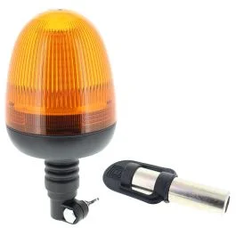 Amber LED Medium Flexi DIN Flashing Beacon and Weld On Spigot Mount Kit