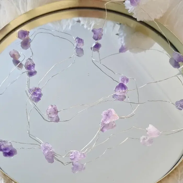 Amethyst Crystal String Fairy Lights