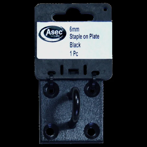 ASEC Steel Staple on Plate 6mm – Black