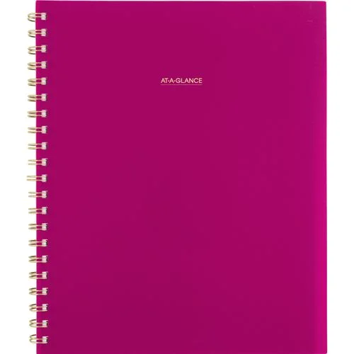 AT-A-GLANCE Harmony Weekly/monthly Poly Planner Weekly: Vertical Format 11×9.38 Purple/gold Cover 13-month (jan To Jan): 2025-2026