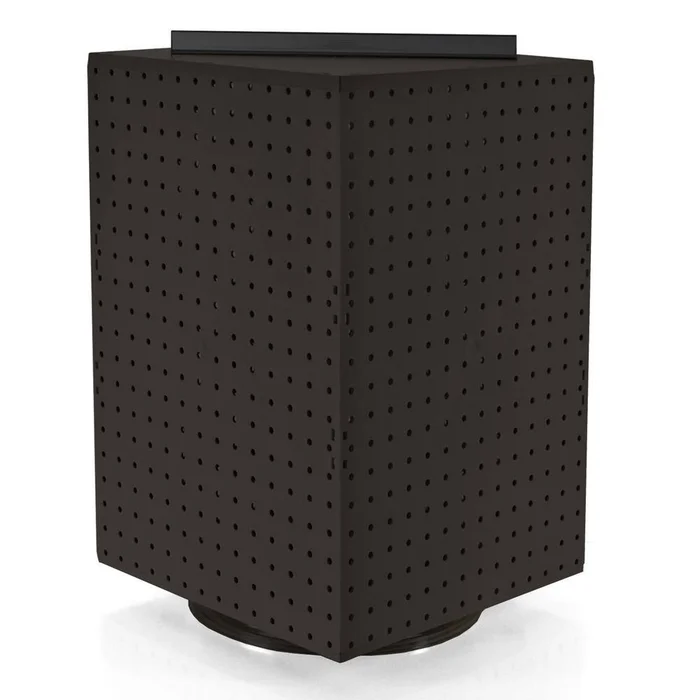 Azar Displays 701414-BLK 20 in. H x 14 in. W Interlock Pegboard Tower on a Revolving Base in Black