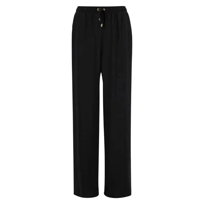 Barbour International Clara Relaxed Wide-leg Trousers In Black