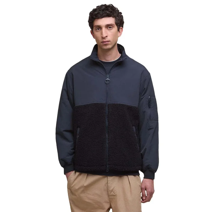 Barbour Reel Hybrid Fleece Jacket In Thyme