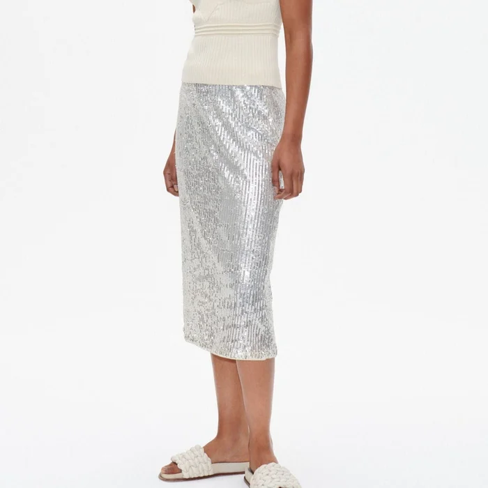 Baum Und Pferdgarten Jolette Sequin Skirt in Silver