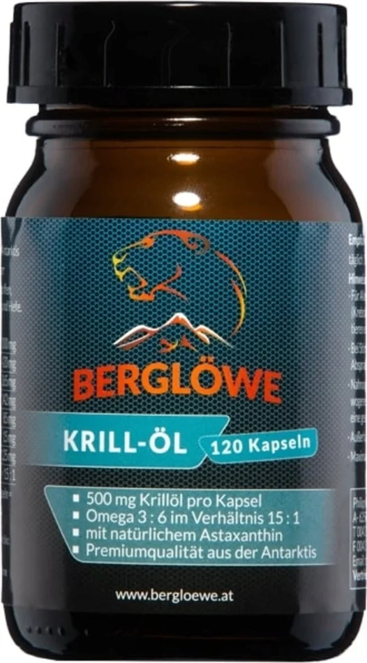 Berglöwe Krill Oil, Omega 3, 60 Capsules