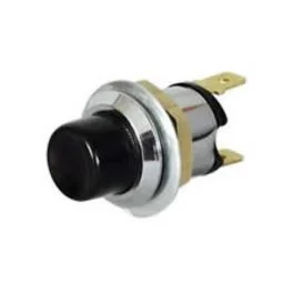 Black/Metal Momentary On Push Switch – 10A at 12V – Each – 0-485-01