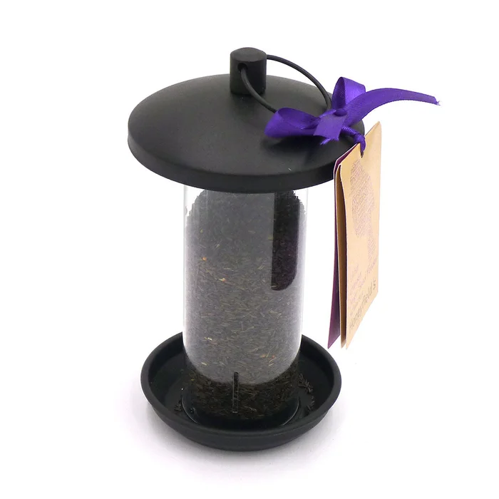 Black Metal Nyjer Seed Feeder – Small