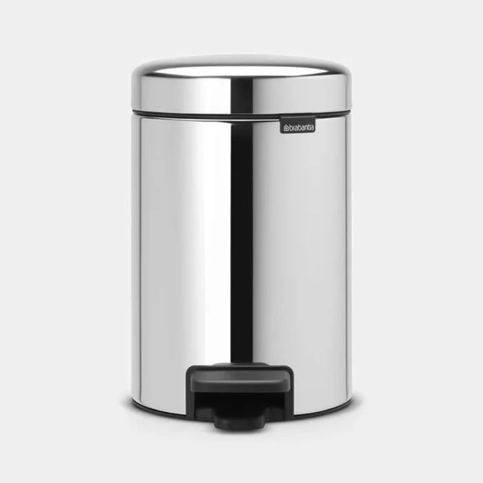 brabantia NewIcon Pedal Bin 3L In Brilliant Steel