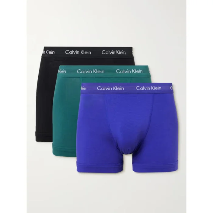 Calvin Klein 3 Pack Underwear in Blue/Black/Atlantic Deep