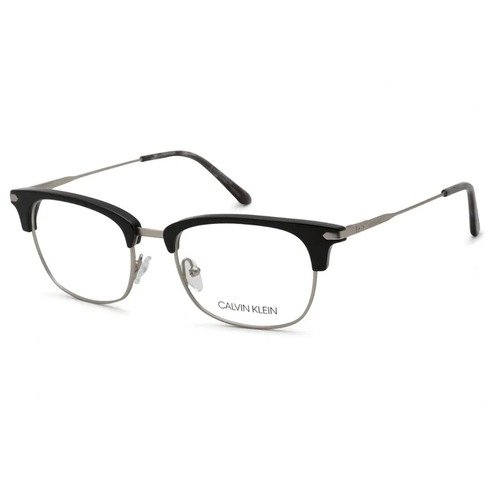 Calvin Klein Men’s Eyeglasses – Black Metal Rectangular Full Rim Frame | CK19105 001