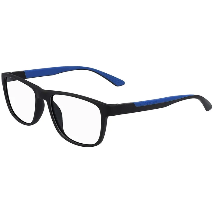 Calvin Klein Men’s Eyeglasses – Matte Black and Blue Rectangular Frame | CK20536 001