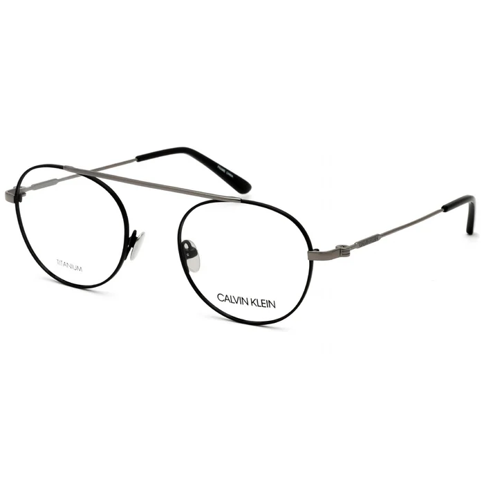 Calvin Klein Men’s Eyeglasses – Matte Black Titanium Aviator Frame | CK19151 001