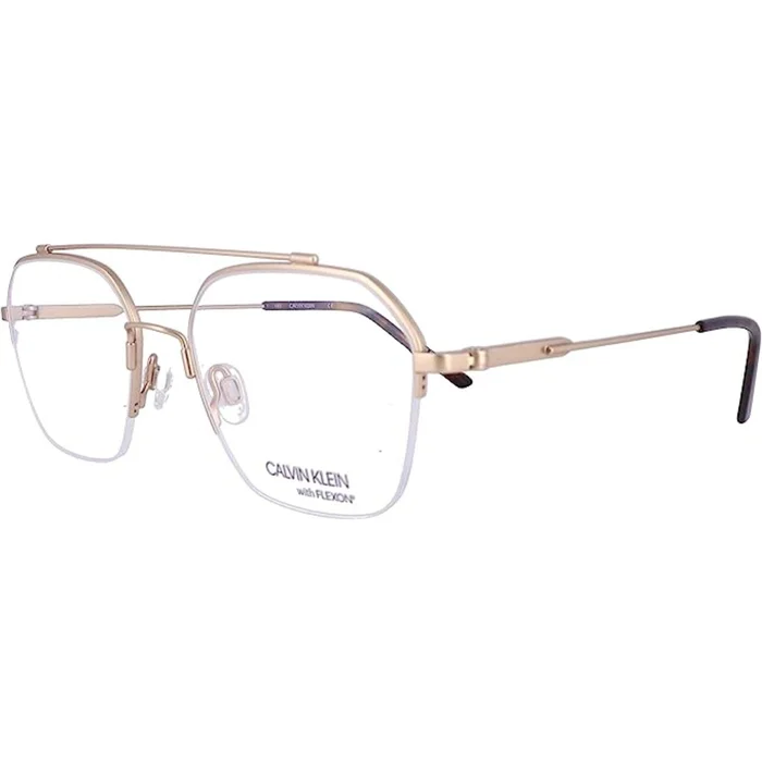 Calvin Klein Men’s Eyeglasses – Satin Light Gold Square | CALVIN KLEIN CK19143F 716