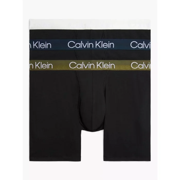 Calvin Klein Modern Structure Boxer Briefs Pack of 3 in Grey/Olive/Blue