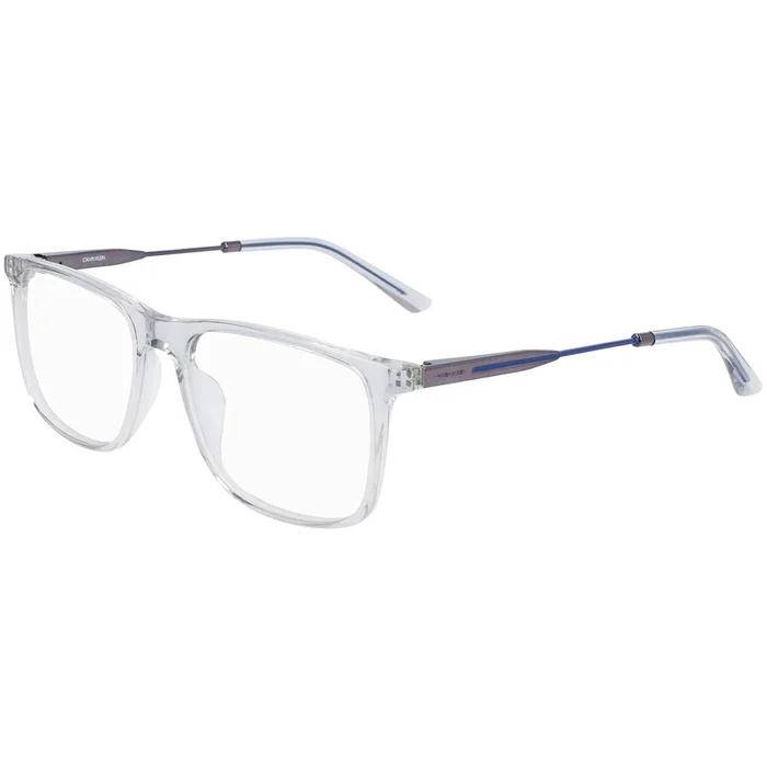 Calvin Klein Unisex Eyeglasses – Crystal Smoke Rectangular Shape Frame | CK21700 070