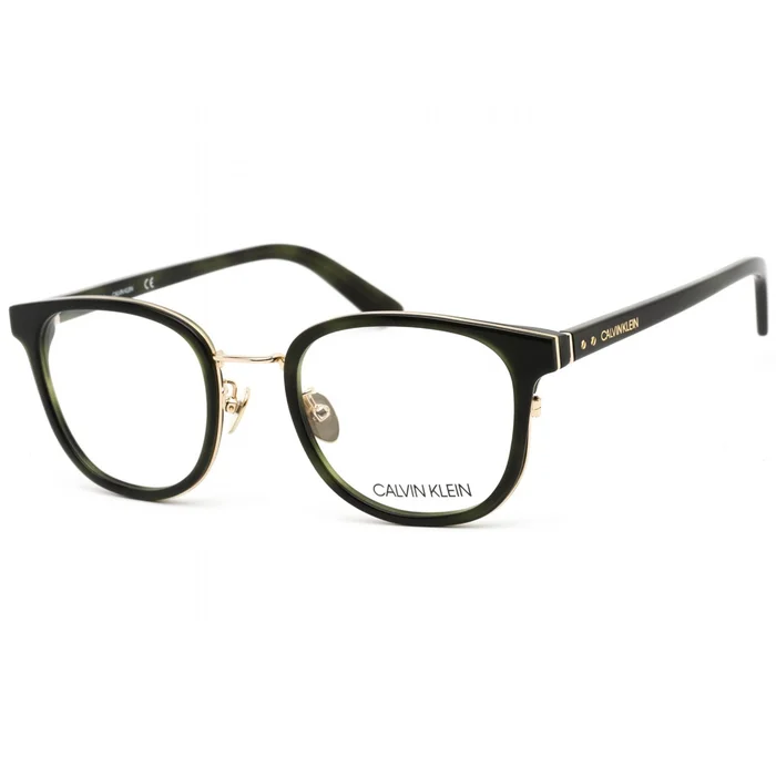 Calvin Klein Unisex Eyeglasses – Green Havana Plastic Frame Clear Lens | CK18525A 340
