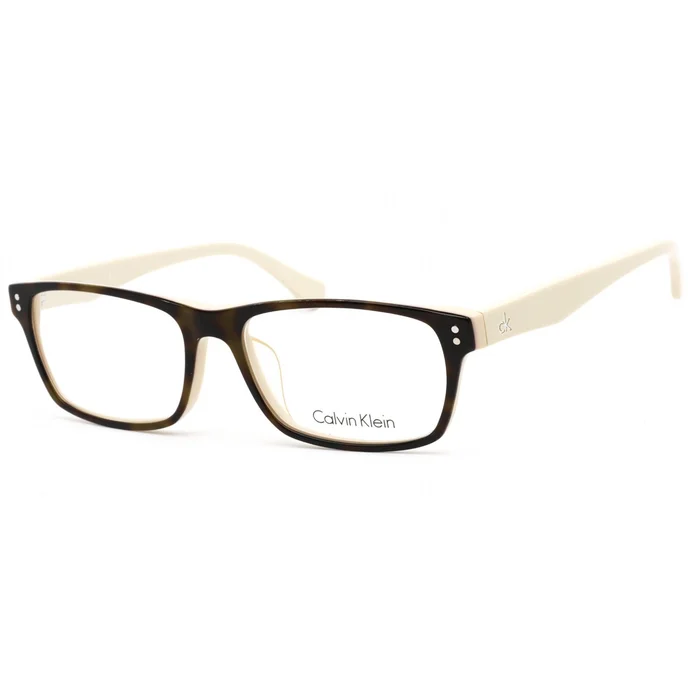 Calvin Klein Unisex Eyeglasses – Havana Beige Plastic Frame Clear Lens | CK5904A 206