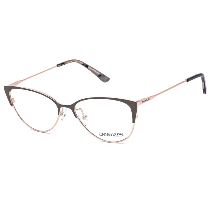 Calvin Klein Women’s Eyeglasses – Cat Eye Full Rim Metal Clear Lens | CK18120 201