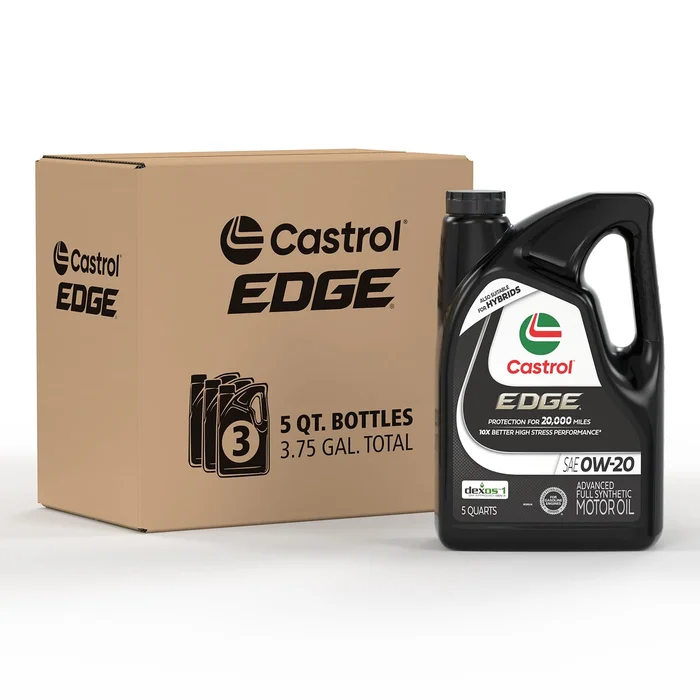 Castrol EDGE 0W-20 Advanced Full Synthetic Motor Oil, 5 Quarts, Pack of 3