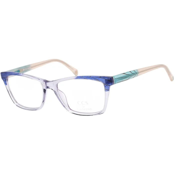 Ccs By Coco Song Unisex Eyeglasses – Clear Lens Blue/Pink/Clear Frame | CCS105 05-09