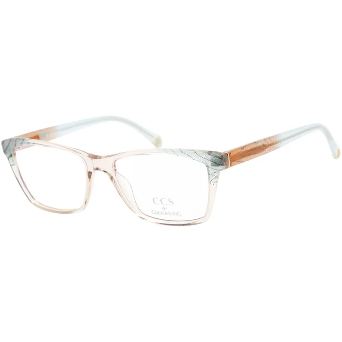 Ccs By Coco Song Unisex Eyeglasses – Clear Lens Sky Blue/Orange Frame | CCS105 04-09