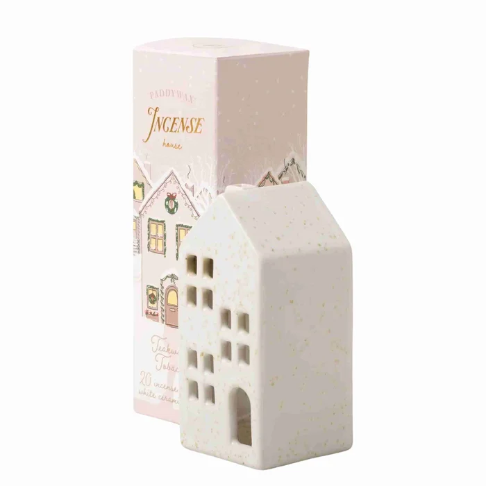 Ceramic House Incense Holder | Teakwood Tobacco