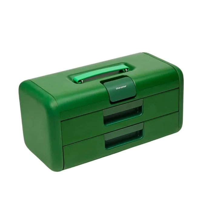 Character 17-in Ball-bearing 3-Drawer Green Steel Tool Box