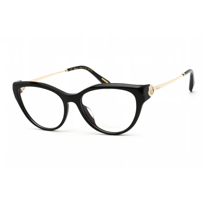 Chopard Women’s Eyeglasses – Clear Demo Lens Black/Gold Plastic Frame | VCH323S 0700