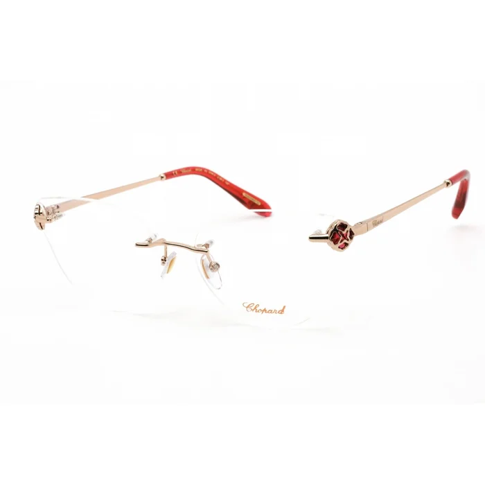 Chopard Women’s Eyeglasses – Shiny Copper Gold and Red Cat Eye Frame | VCHF87S 08FC