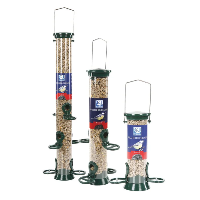 CJW Green Metal Seed Feeders