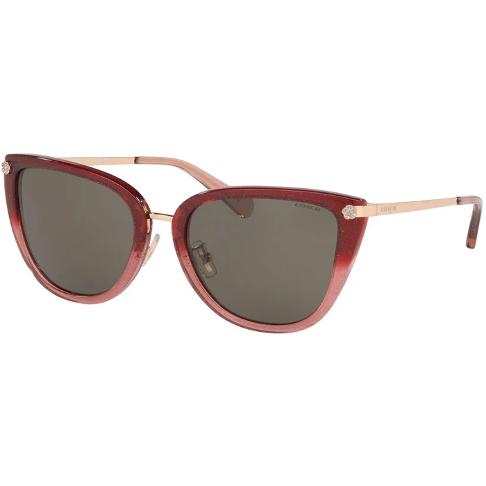 Coach Women’s Sunglasses – Burgundy Glitter Gradient Frame | COACH 0HC8276 55513