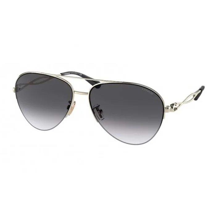 Coach Women’s Sunglasses – Gradient Lens Light Gold Black Metal Frame | 0HC7124 90058G