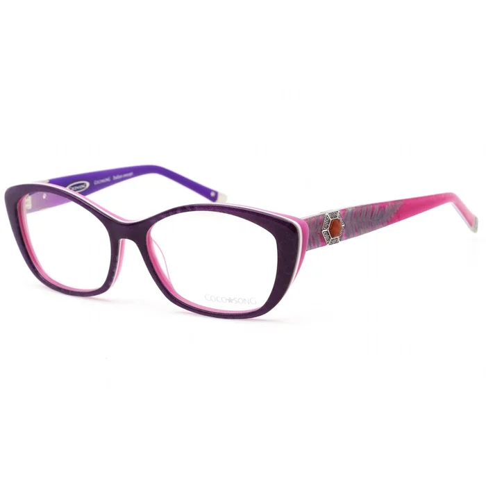 Coco Song Women’s Eyeglasses – Full Rim Purple/Violet Plastic Frame | CV089 03-09
