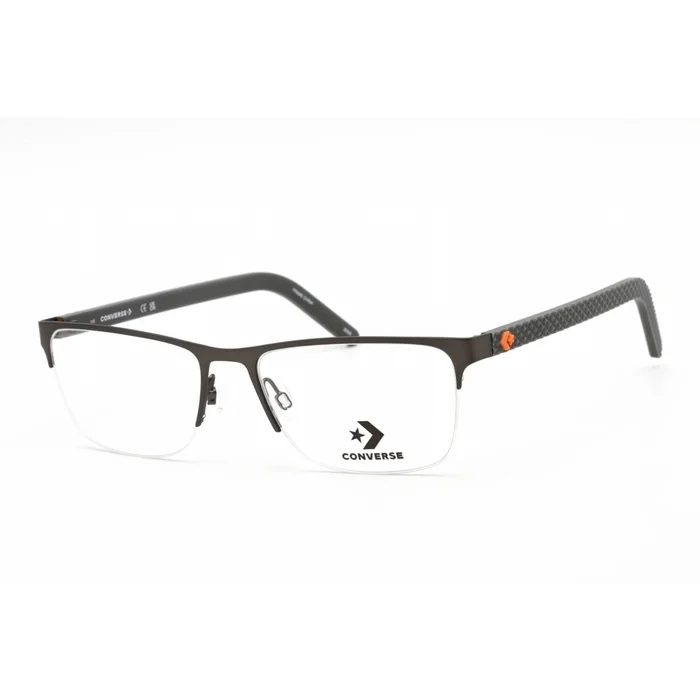 Converse Men’s Eyeglasses – Half Rim Satin Gunmetal Rectangular Frame | CV3016 070