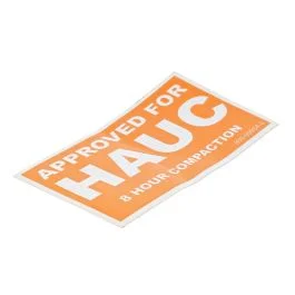Decal – Hauc Approved for Belle PCX350, PCX400 Plate Compactors – 800/99954