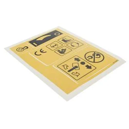 Decal Warning for Belle RPC30, RPC35, RP55 Plate Compactors – OEM No. 161.0.293