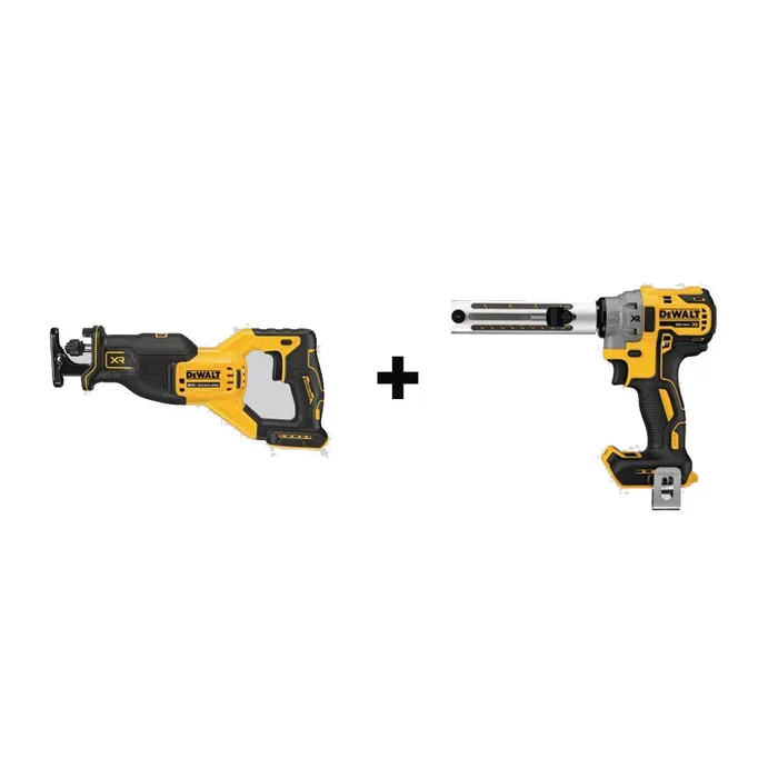 DEWALT DCS382BWDCE151B 20V MAX XR Cordless Brushless Reciprocating Saw and 20V MAX XR Cordless Brushless Cable Stripper (Tools-Only)