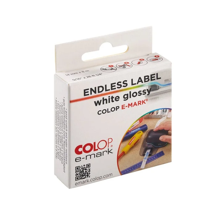 E-Mark Endless White Glossy Label