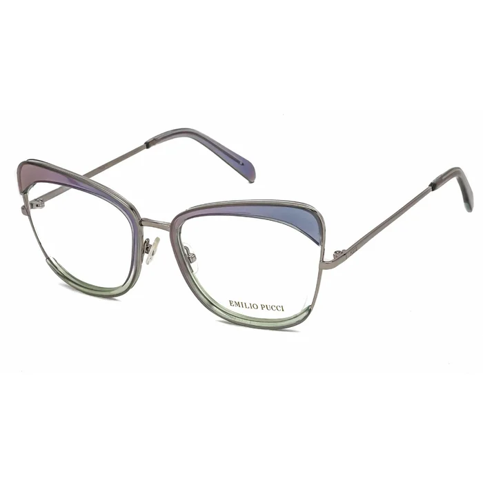 Emilio Pucci Women’s Eyeglasses – Blue Cat Eye Full Rim Frame Demo Lens | EP5090 092