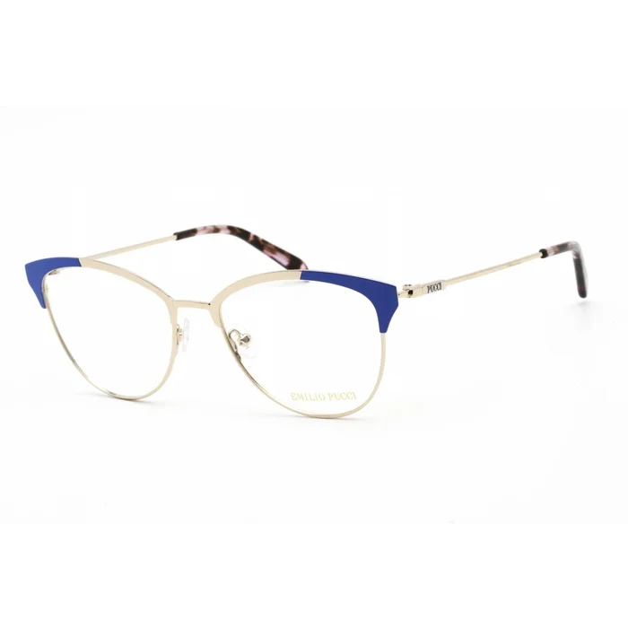 Emilio Pucci Women’s Eyeglasses – Clear Lens Full Rim Gold/Blue Frame | EP5087 032